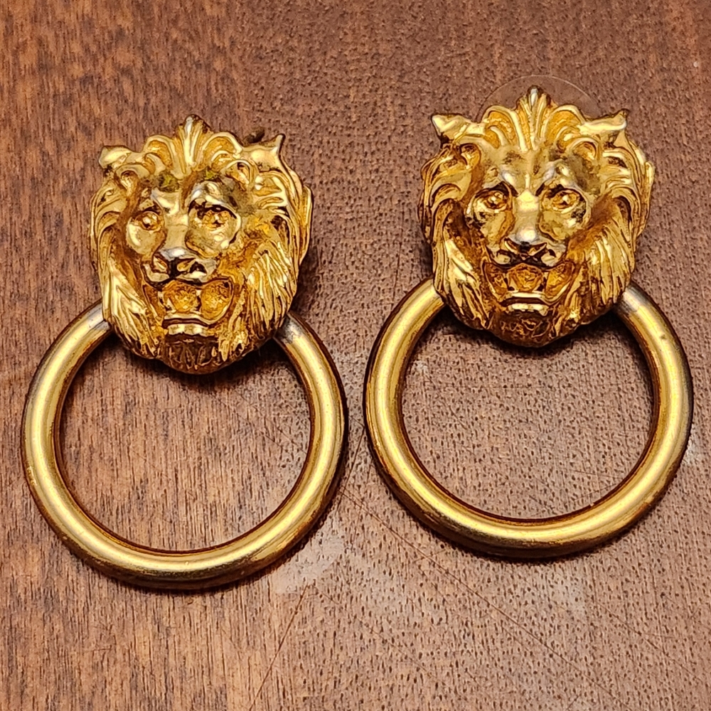 Lion Doorknocker Earrings
